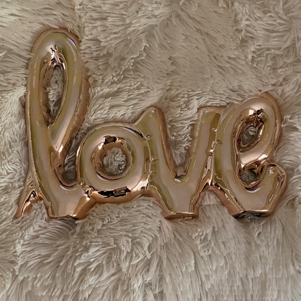 Rose Gold Love Art Sculpture